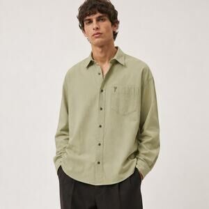 AMI Alexander Mattiussi Men's Boxy button down shirt Sage sz Medium